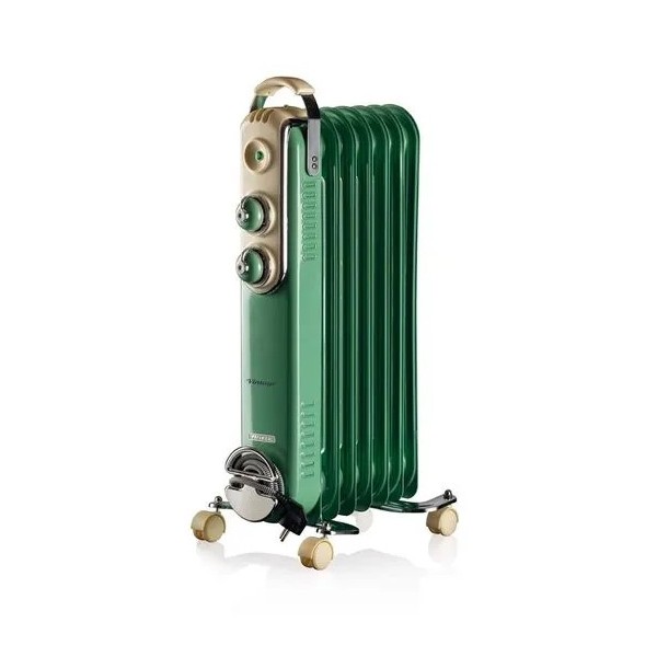 Ariete Oljni reberni radiator 7 Vintage  zelen.