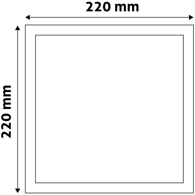 LED vgradna svetilka ACRPCW-S-18W-ALU 18W 6400K kvadratna