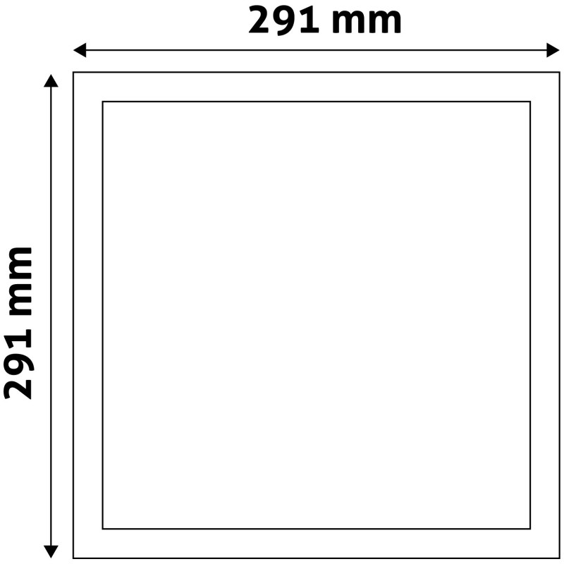 LED vgradna svetilka ACRPCW-S-24W-ALU 24W 6400K kvadratna