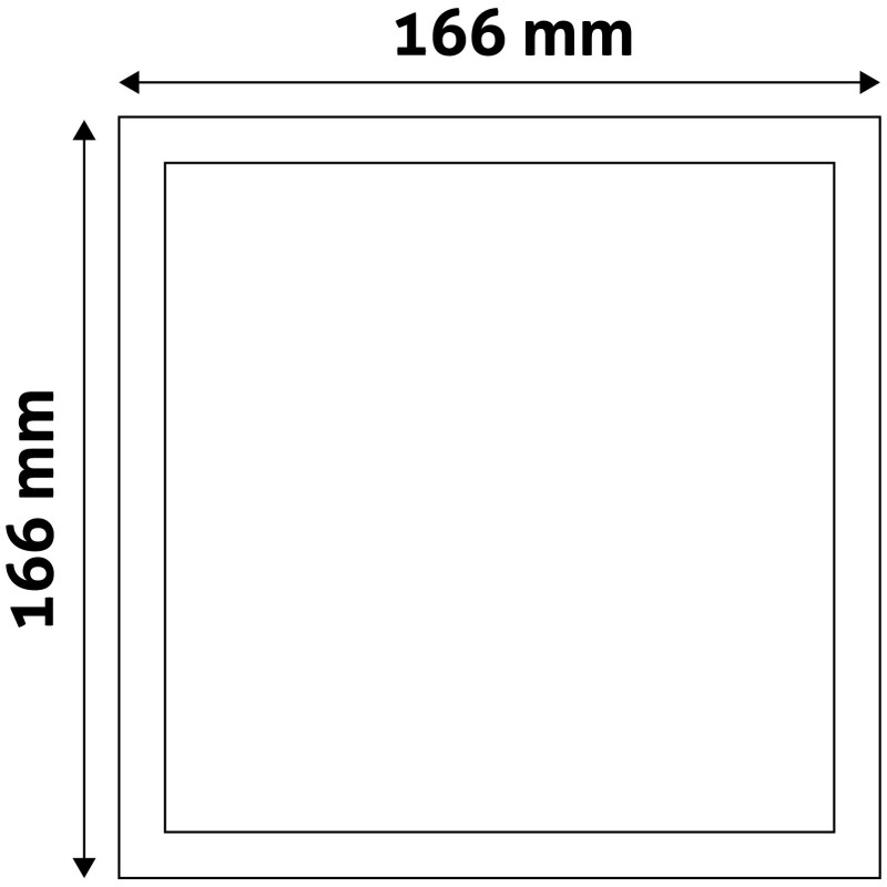 LED svetilka vgradna ACRPNW-S-12W-ALU 12W 4000K kvadratna