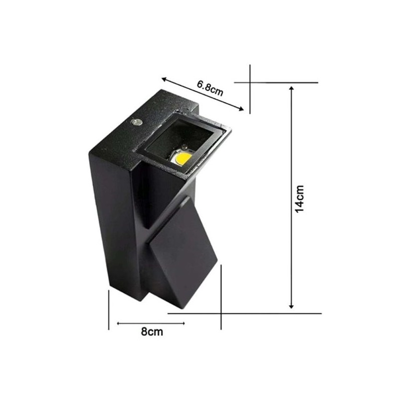 ES04, LED stenska svetilka dvojni snop 10W IP55