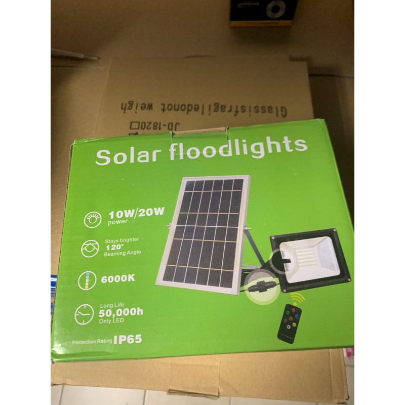 Solarni reflektor 10W/20W, 6000K, vodoodpornost IP65, dolga baterija 50.000h