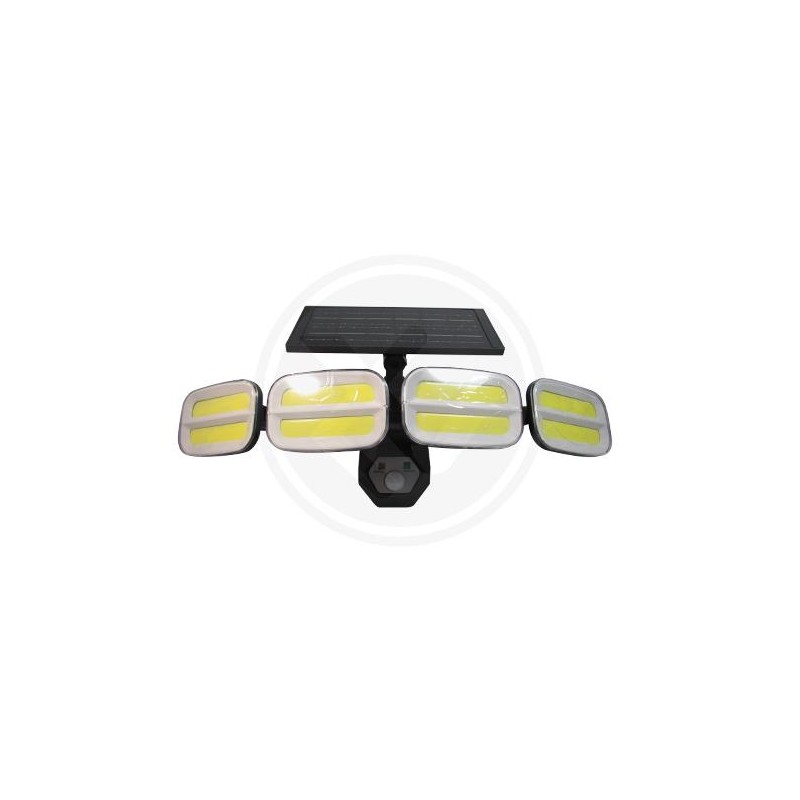Solarni LED reflektor IP65 4xCOB PIR daljinski upravljalnik