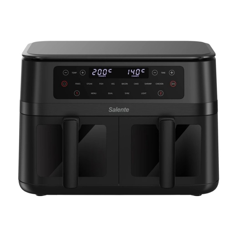 Salente DoubleAir – dvojna friteza, 11 l, črna