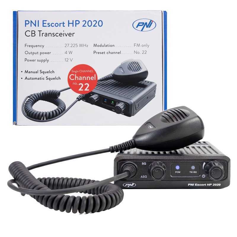 CB radijska postaja Escort HP 2020, 27.225 MHz, FM