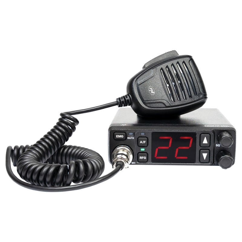 CB radijska postaja PNI Escort HP 5500, multistandard, 4 W, AM/FM, 12 V/24 V, ASQ, RF Gain, priložen vtič za avtomobilski vžigalnik