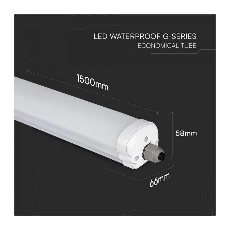 V-TAC vodoodporna LED svetilka G-Series, Samsung čip, 1500 mm, 48 W, 4000 K, SKU: 2162871