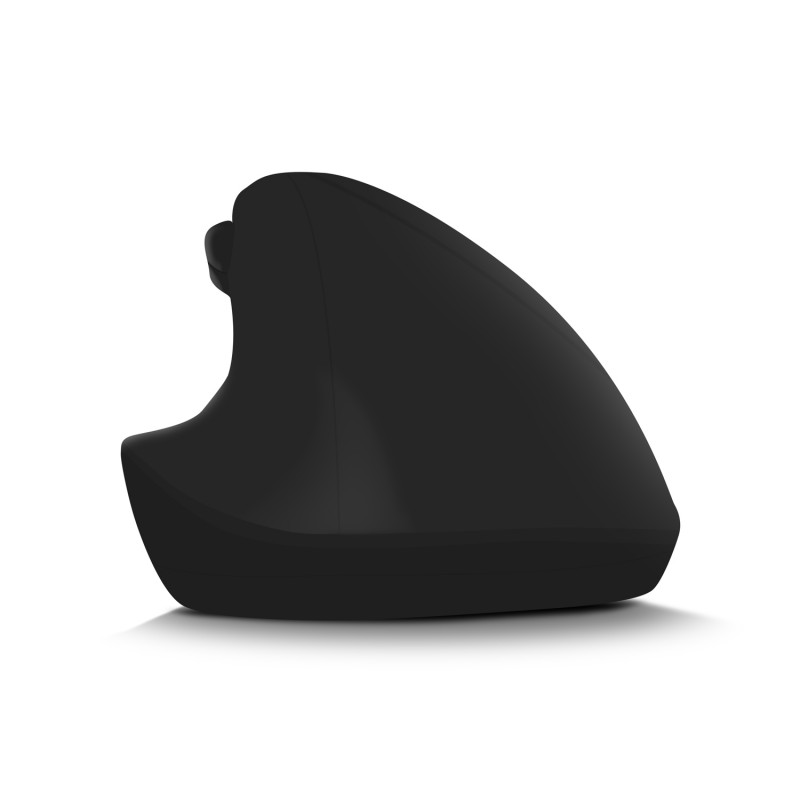 Tiha vertikalna ergonomska brezžična miška 2.4GHz, črna