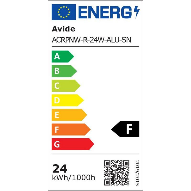 LED stropna svetilka vgradna okrogla ALU saten nikelj 24W NW