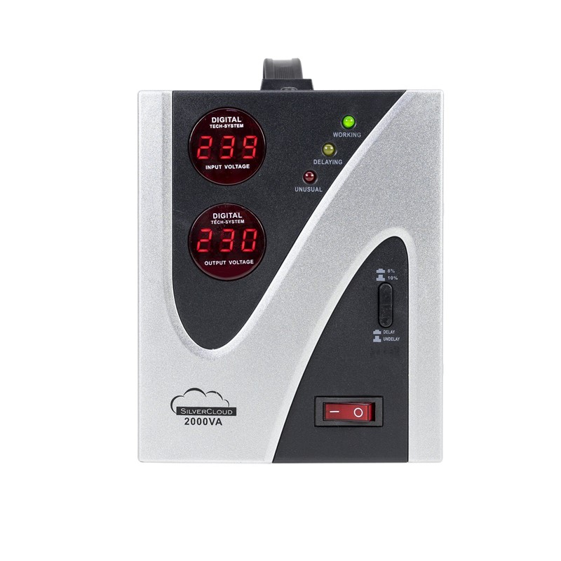Stabilizator napetosti SilverCloud 2000VA 1200W 9.1A izhod 230V ± 10%