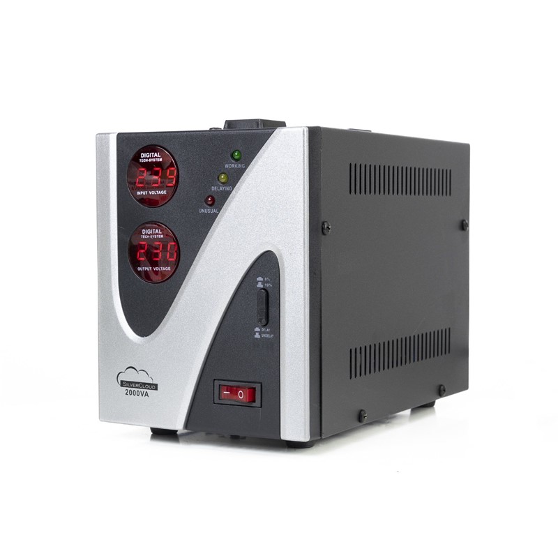 Stabilizator napetosti SilverCloud 2000VA 1200W 9.1A izhod 230V ± 10%