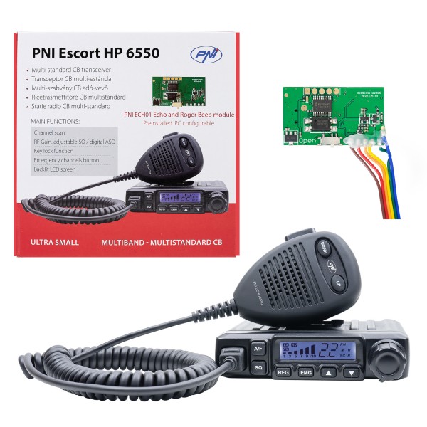 CB radijska postaja Escort HP 6550 z Echo funkcijo, AM/FM, 12 V