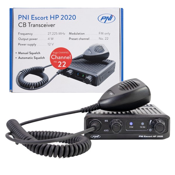 CB radijska postaja Escort HP 2020, 27.225 MHz, FM