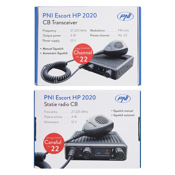 CB radijska postaja Escort HP 2020, 27.225 MHz, FM