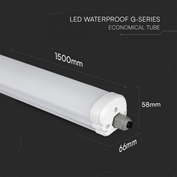 V-TAC vodoodporna LED svetilka G-Series, Samsung čip, 1500 mm, 48 W, 4000 K, SKU: 2162871