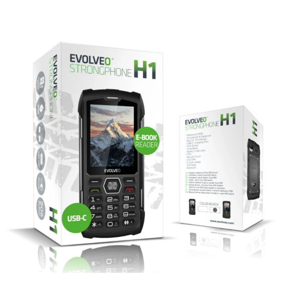 GSM aparat StrongPhone H1 Črno/Srebrna