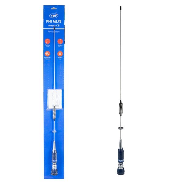 CB antena PNI ML75, dolžina 75cm, 26-28MHz, 300W, zložljiva, brez dodatkov