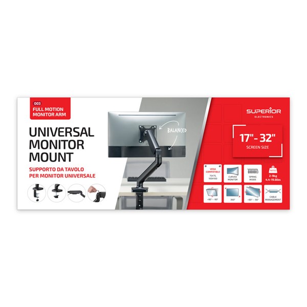 Univerzalni namizni nosilec za monitor SUPSPC003