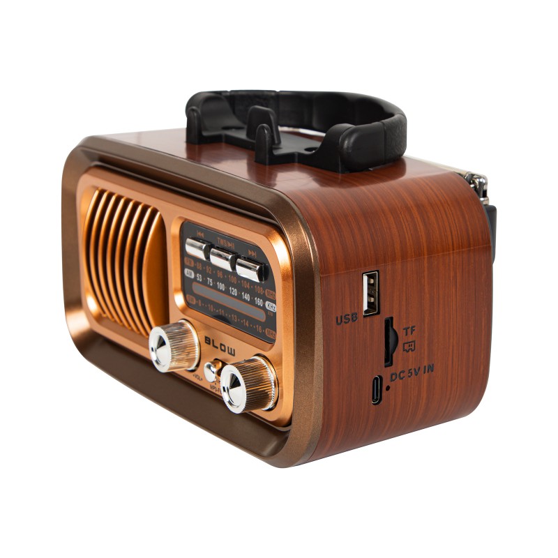 Prenosni analogni radio AM/FM z Bluetoothom BLOW RA16, solarni.