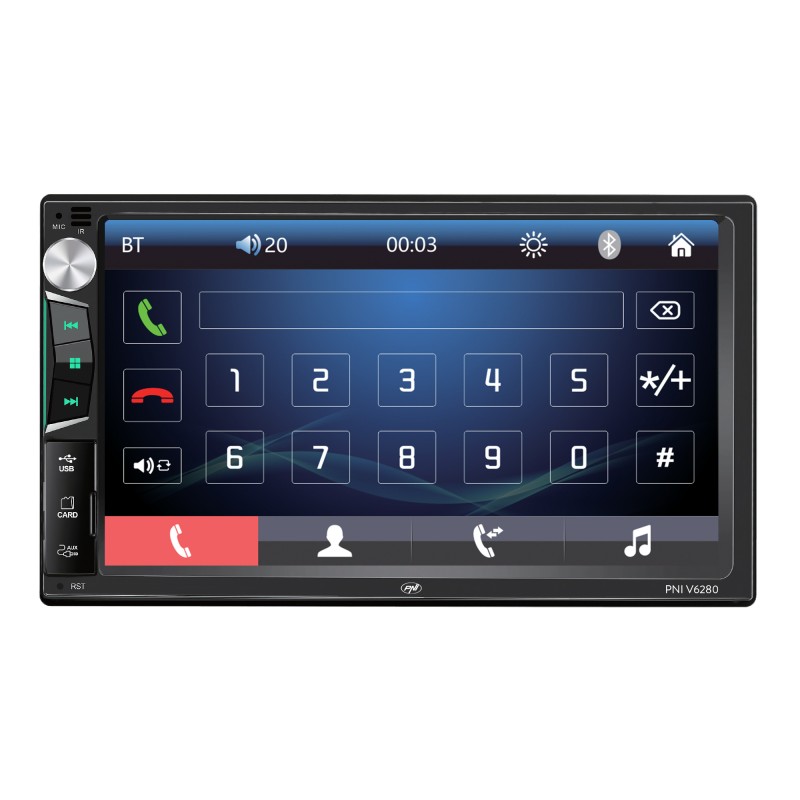 V6280, avtoradio z zaslonom na dotik, Bluetooth, Mirror Link, 2 DIN, vhod za vzvratno kamero