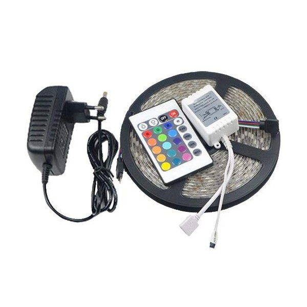 LED trak AB-3528RGB 5m RGB IP65 + napajalnik + daljinski