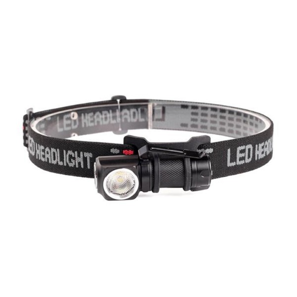 nadglavna svetilka Adventure F75 s 6W, 600 lm LED, aluminij, z baterijo in USB magnetnim polnilnikom